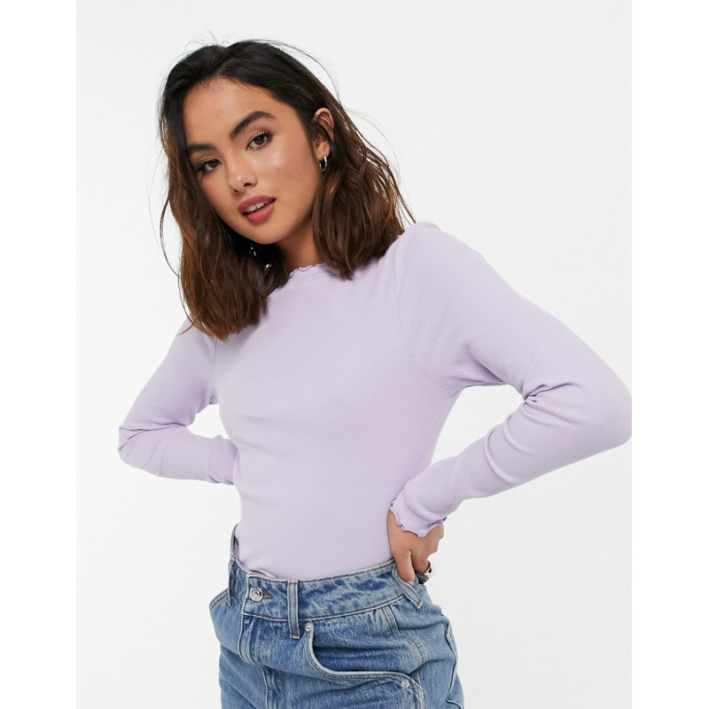 New Look frill neck top in...