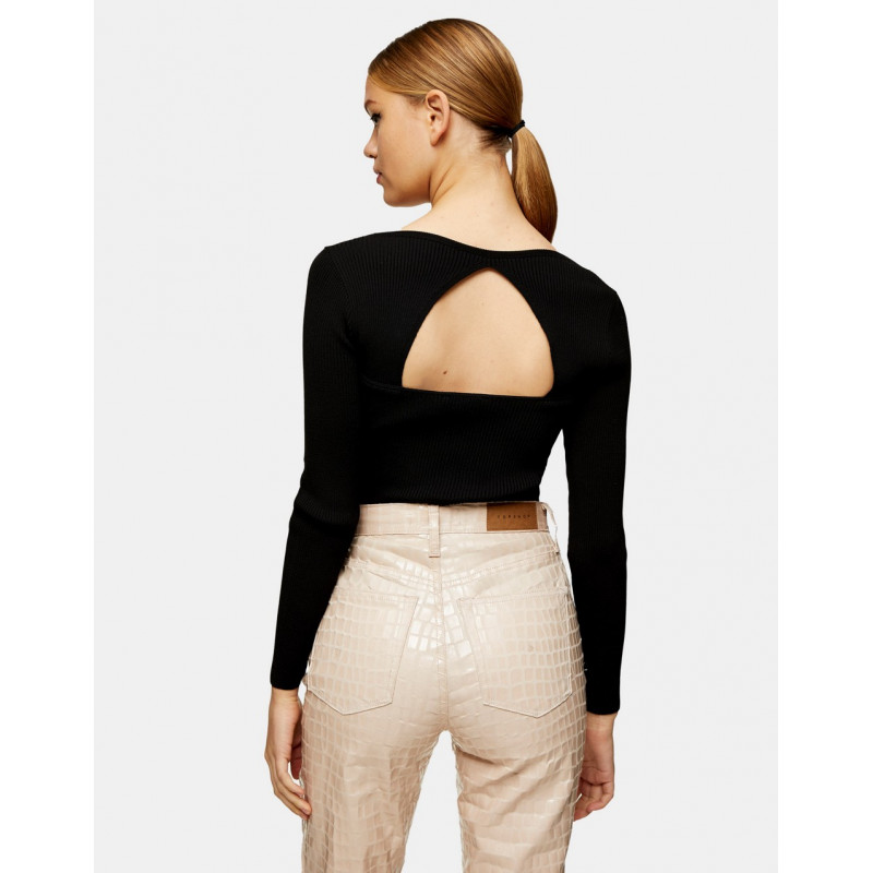 Topshop square neck knitted...