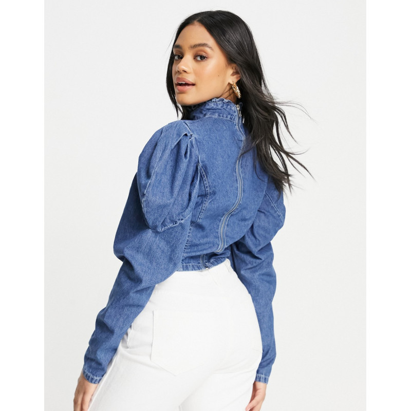 Missguided denim top with...
