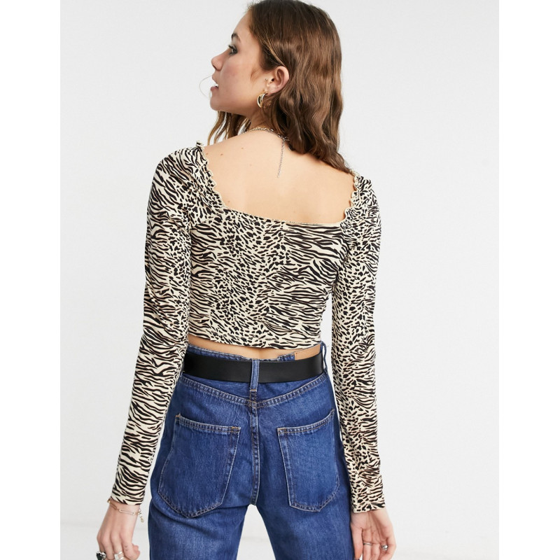 Topshop milkmaid top with...