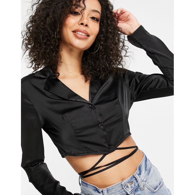 Missguided Tall crop wrap...
