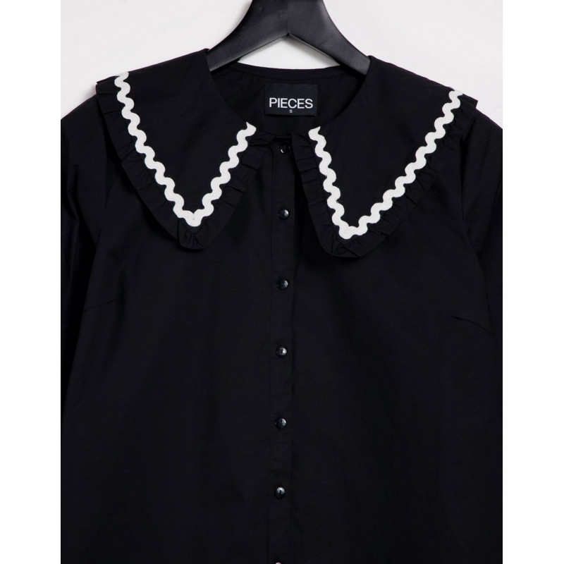 Pieces longline shirt with...