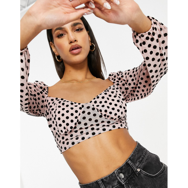 Missguided crop top with...