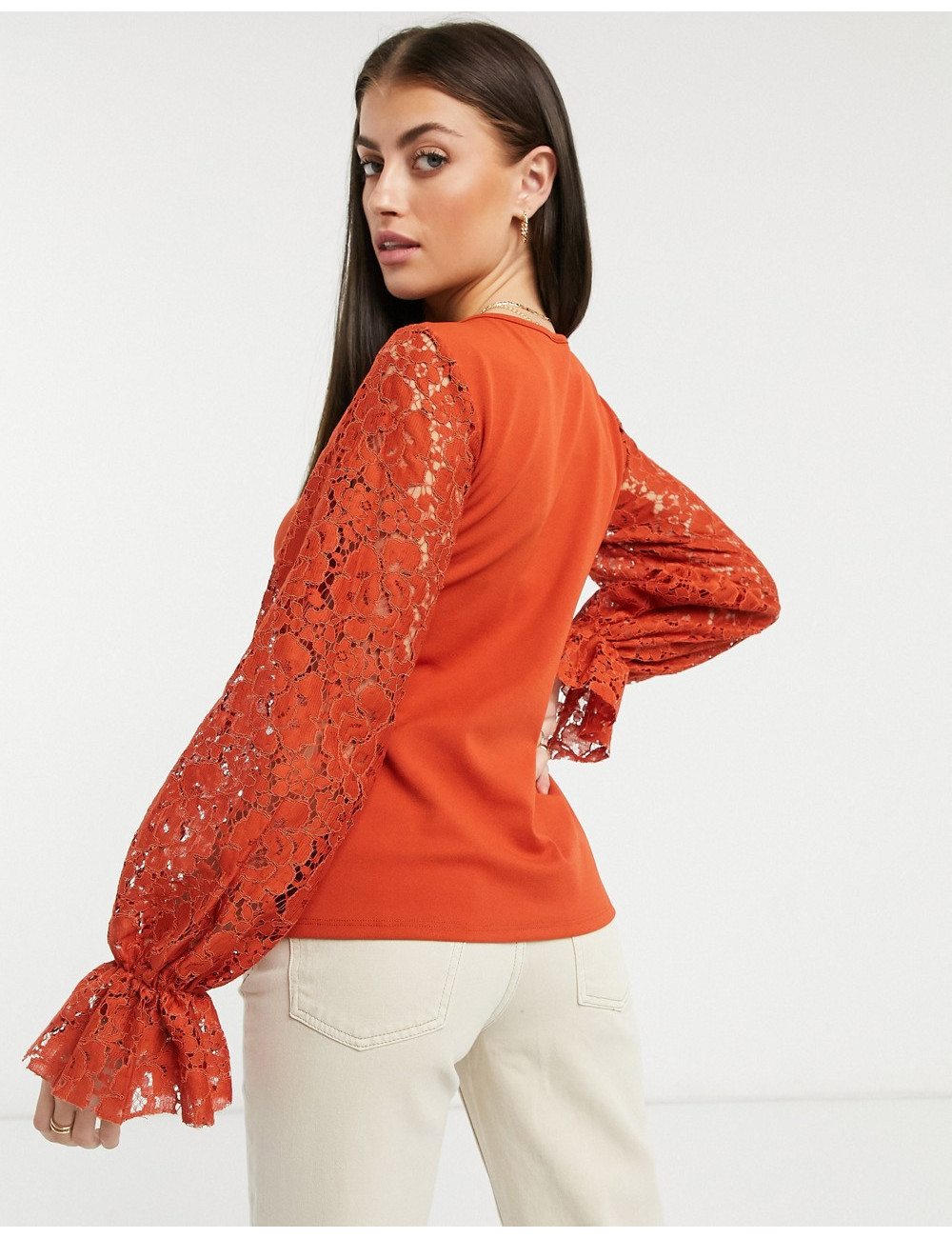 River Island lace sleeved...