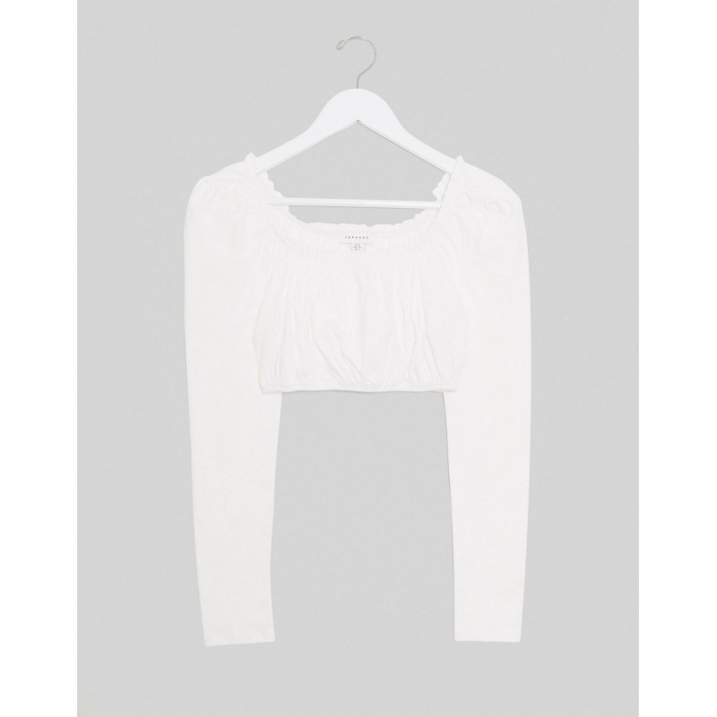 Topshop square neck top in...