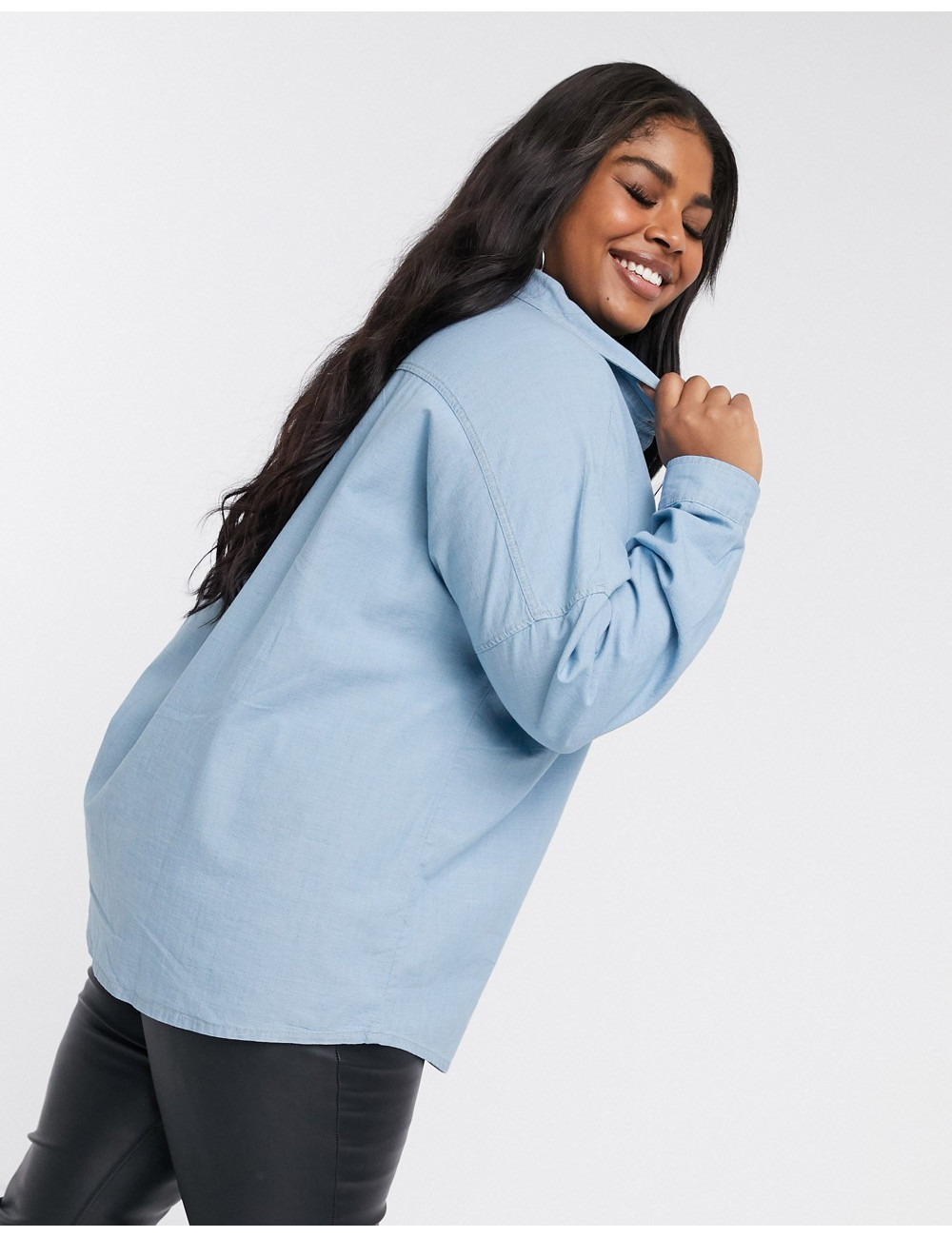 Only Curve chambray shirt...