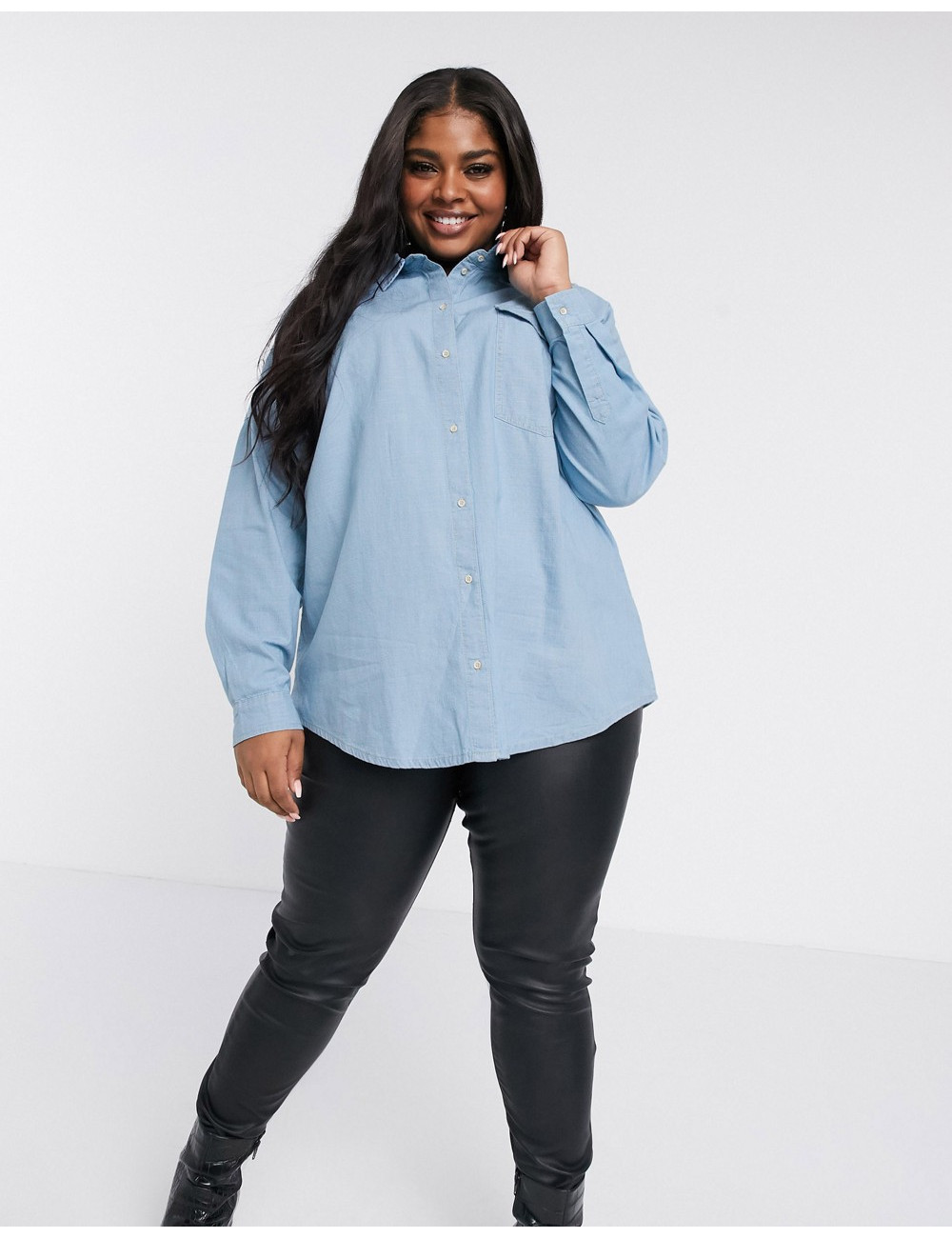Only Curve chambray shirt...