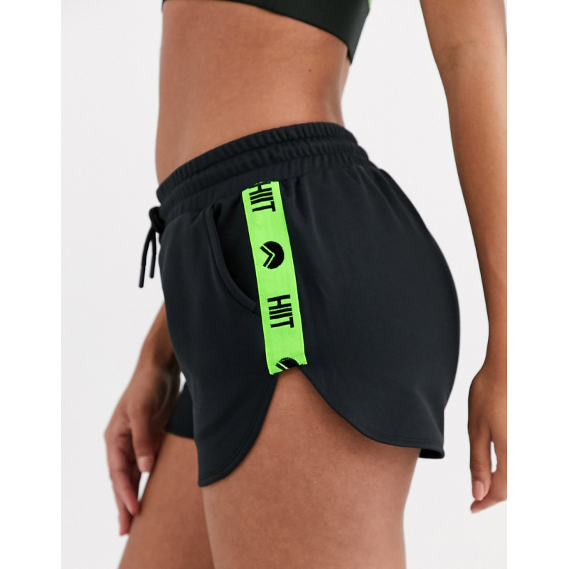 HIIT shorts with neon...