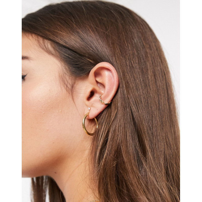 Topshop twist ear cuff in gold