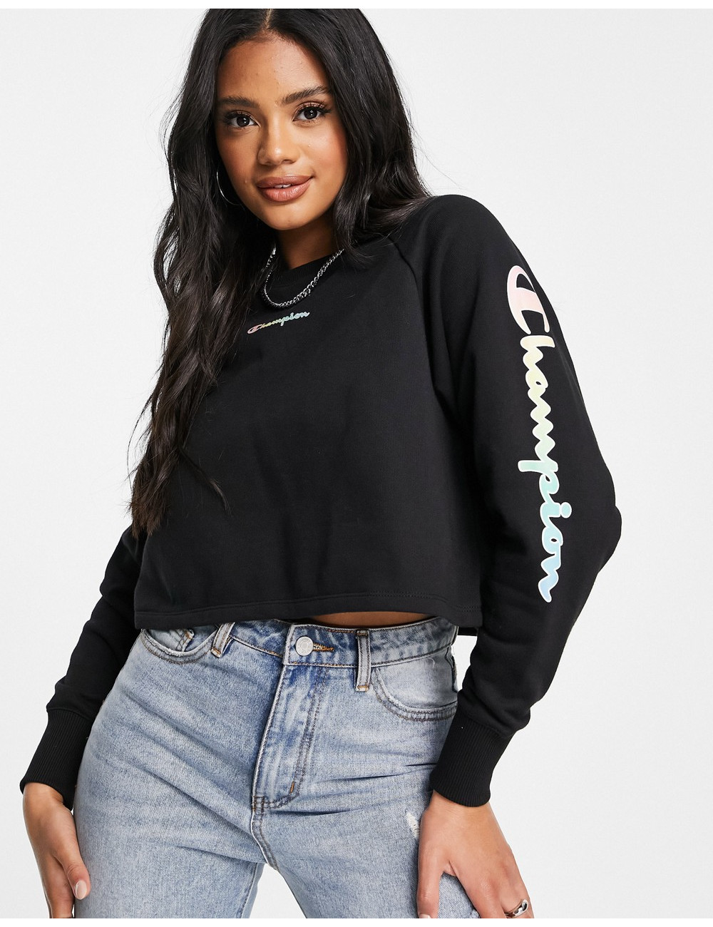 Champion cropped sweat in...