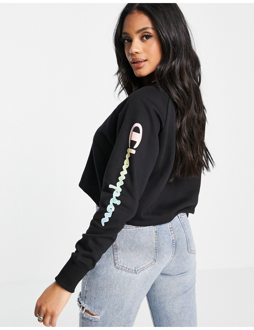 Champion cropped sweat in...