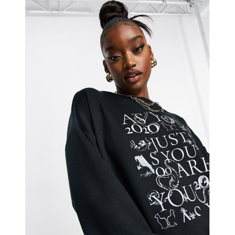 ASYOU text graphic sweat in...