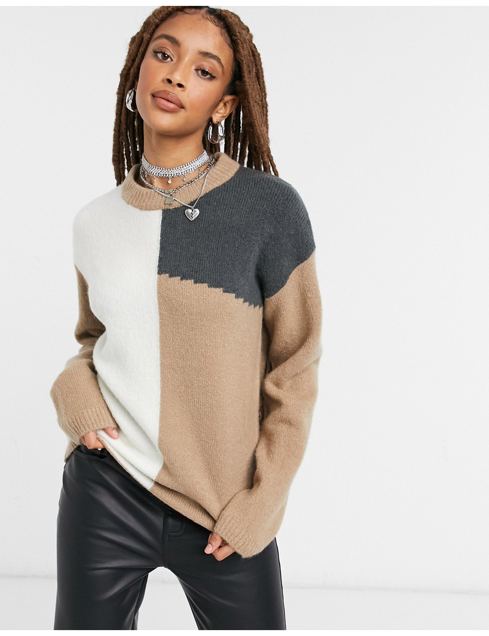 NA-KD colour block sweater...