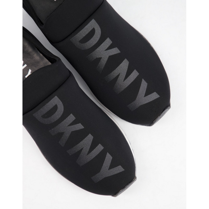 DKNY slip on leather logo...