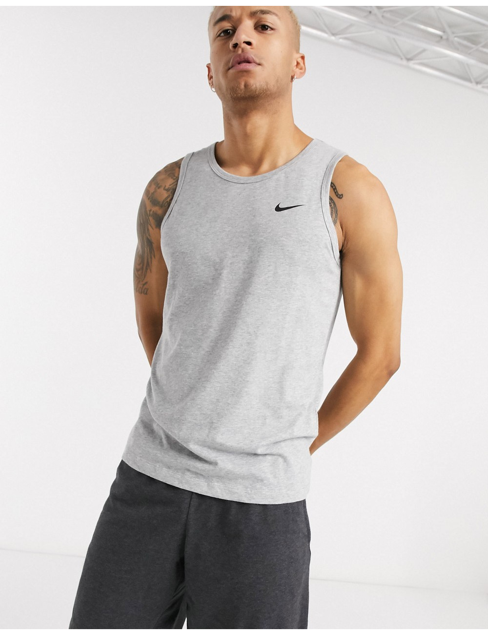 Nike Training dry tank in grey