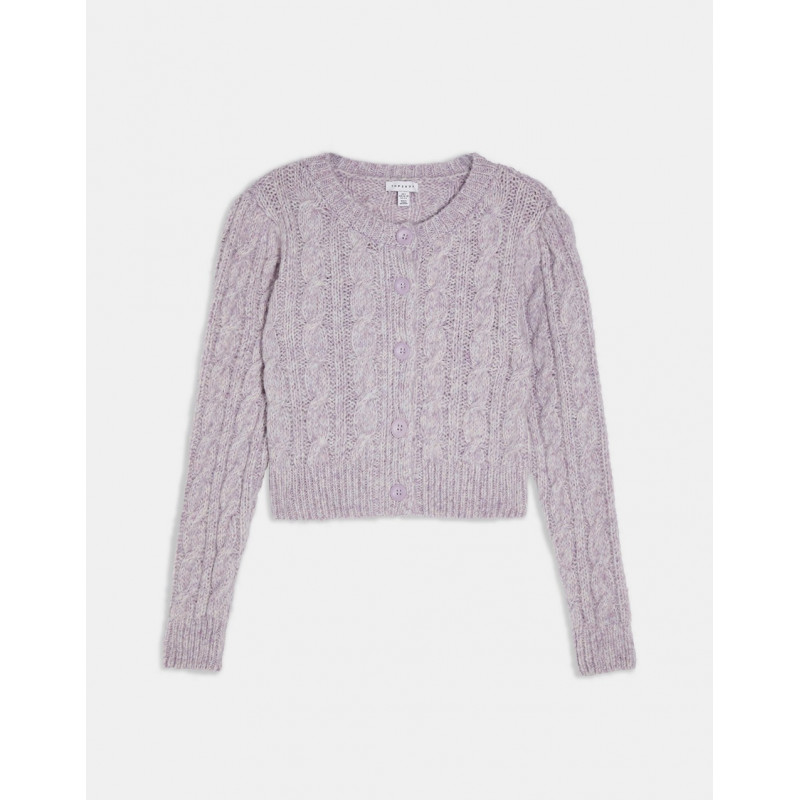 Topshop knitted cable cardi