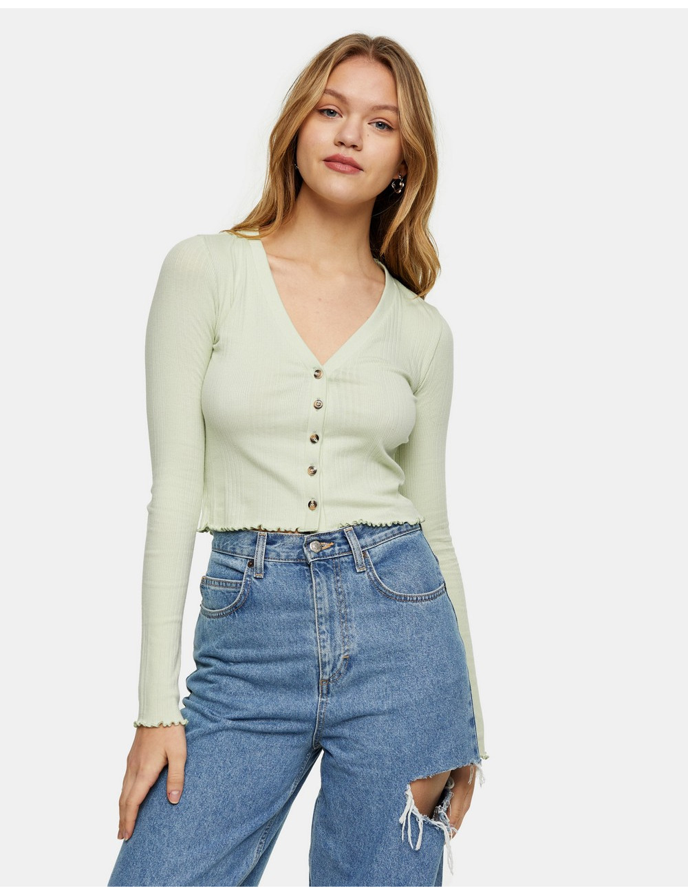 Topshop button ribbed...