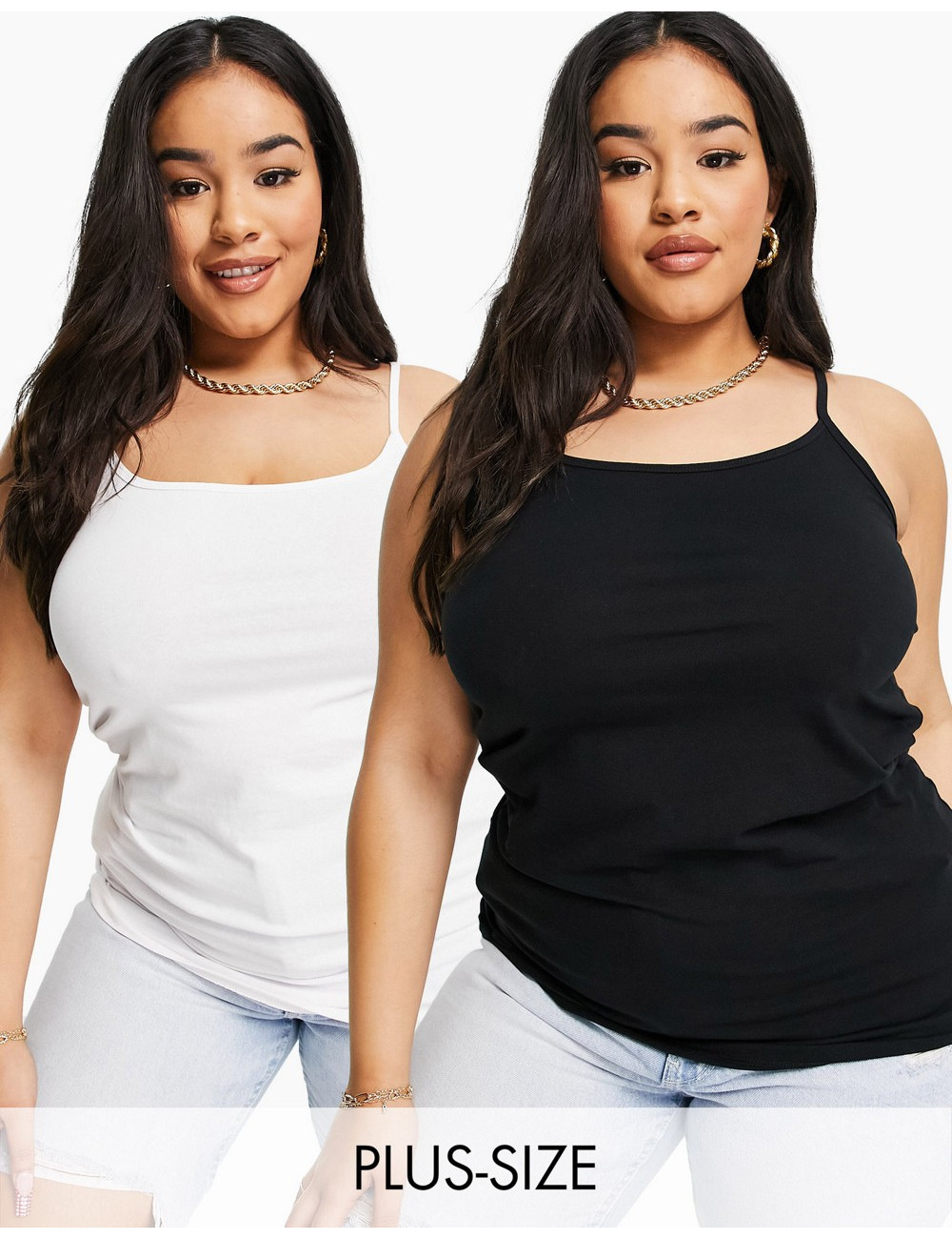 Yours 2 pack cami tops in...