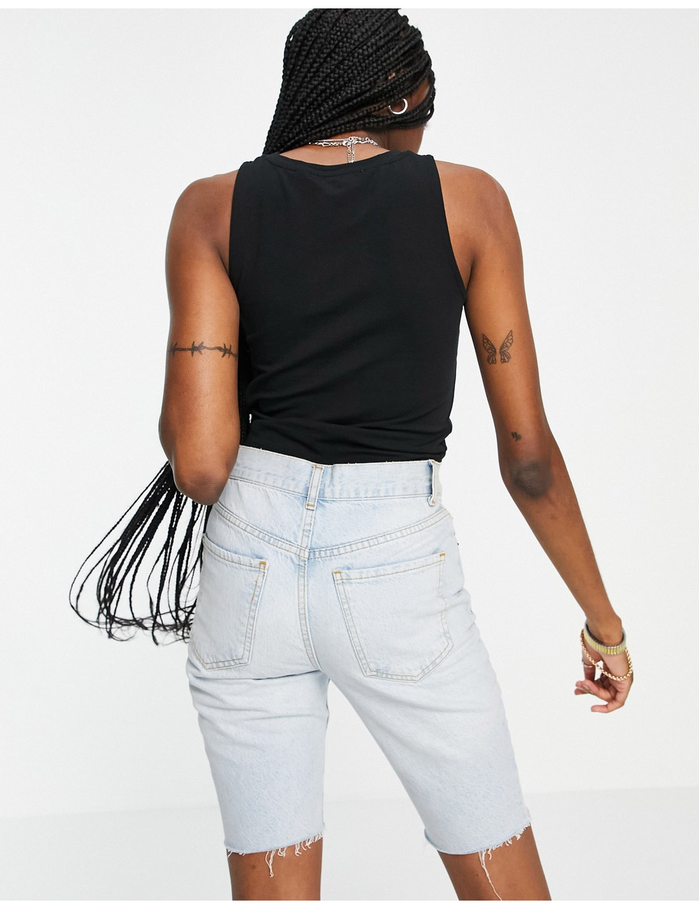Only cropped vest top with...
