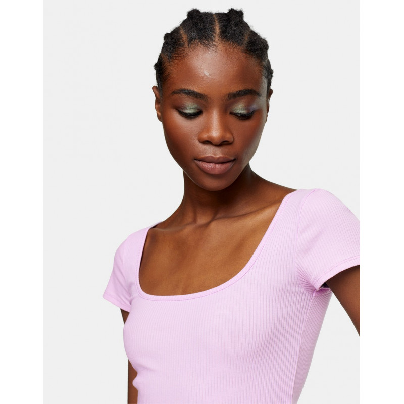 Topshop square neck ribbed...