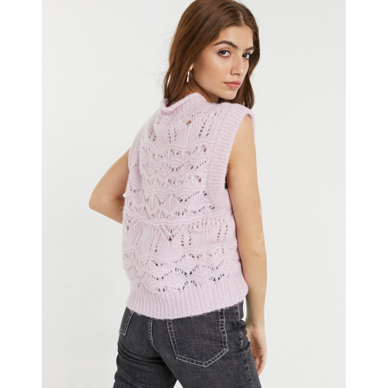 Object cropped knitted vest...