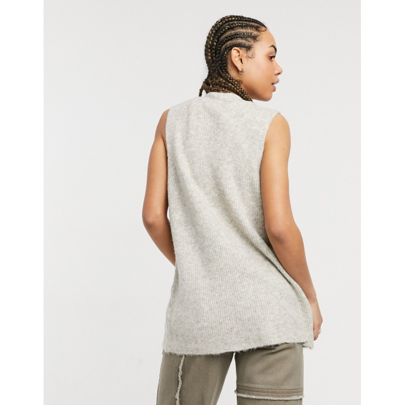 Noisy May knitted vest with...