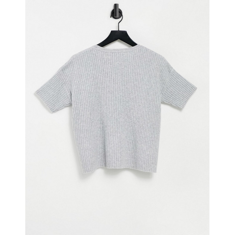 M Lounge knitted t-shirt in...