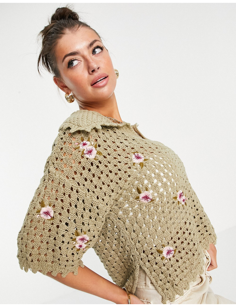 Mango crochet flower knit...