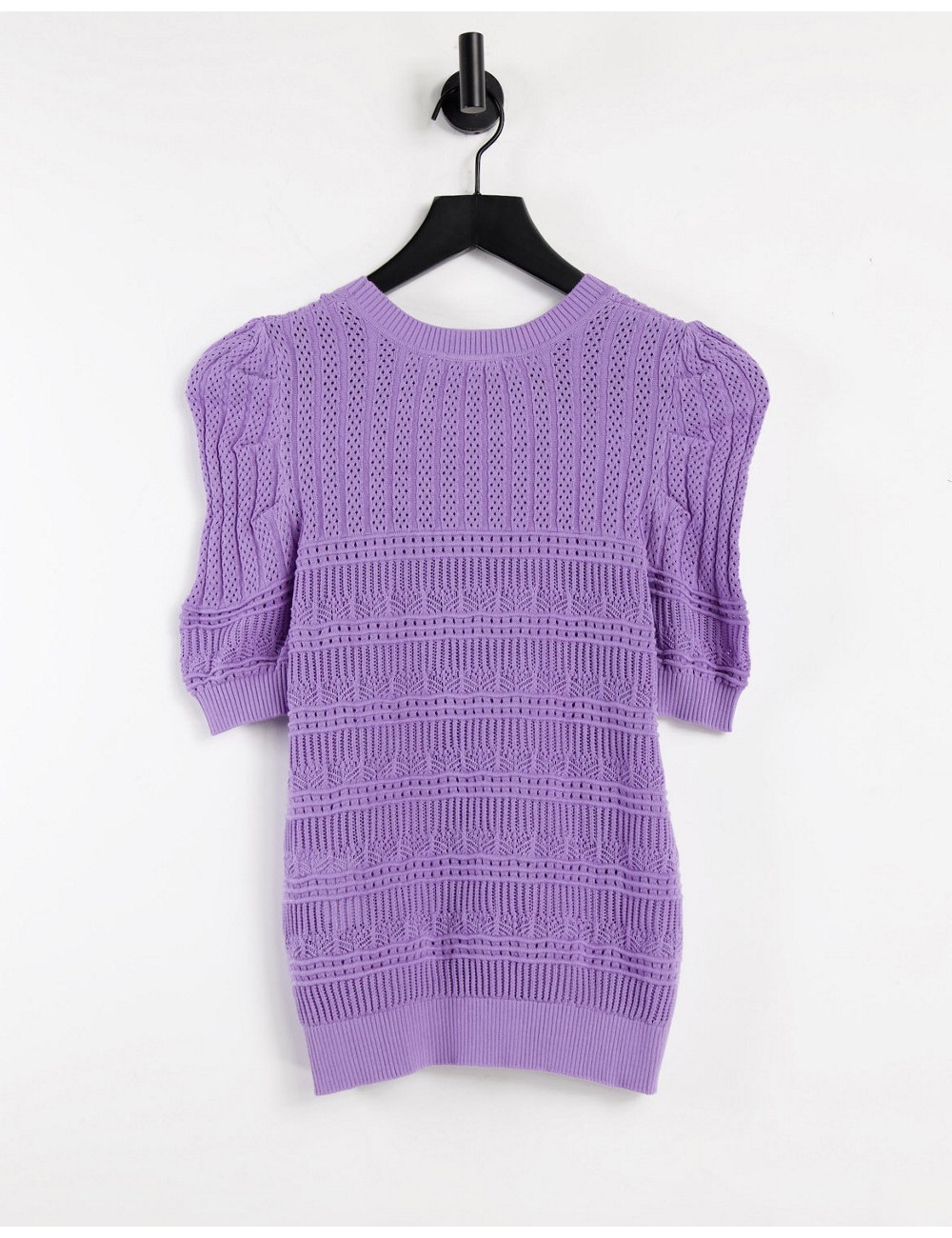 Morgan fine knit top in lilac