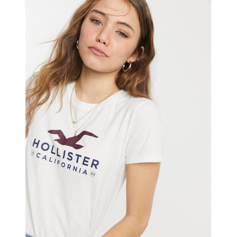 Hollister front logo tee in...
