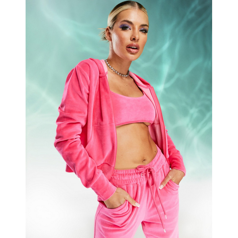 ASYOU velour hoodie co-ord...