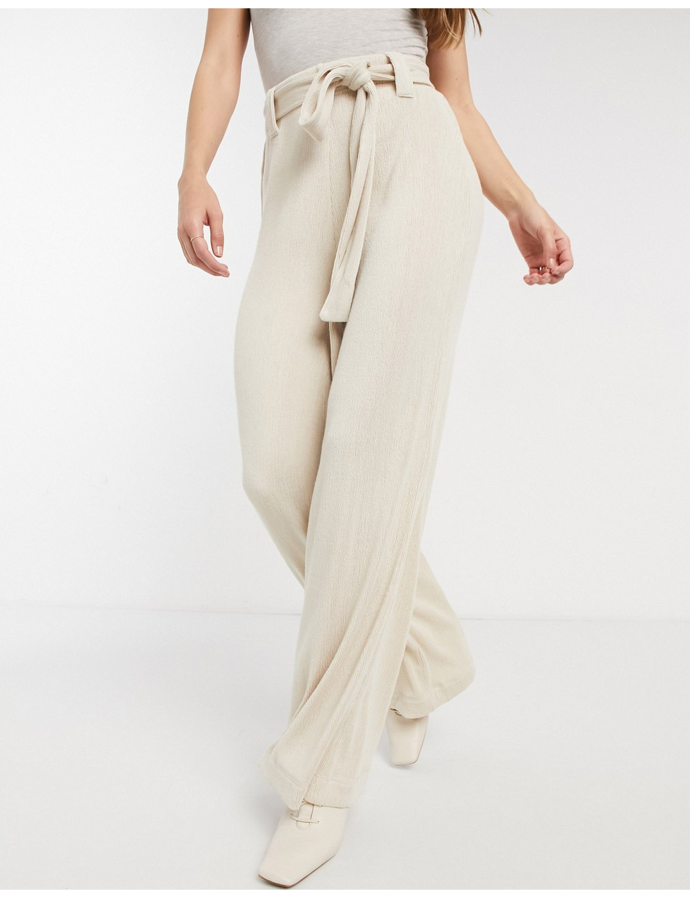Mango wide leg trouser with...