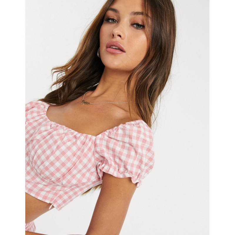 Lasula frilly puff sleeve...