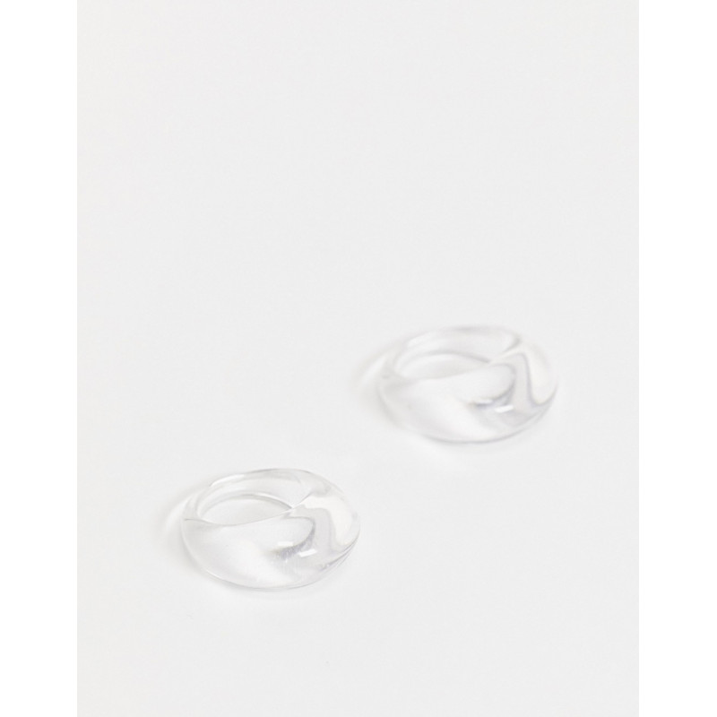 ASOS DESIGN pack of 2 clear...
