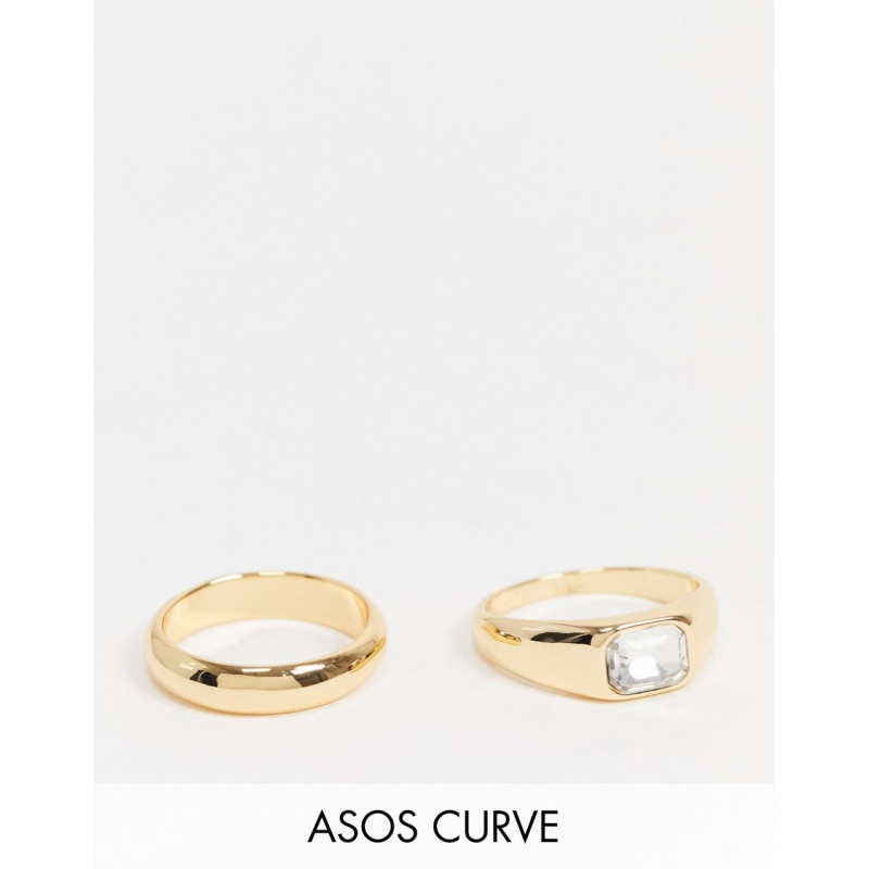 ASOS DESIGN Curve 14k gold...