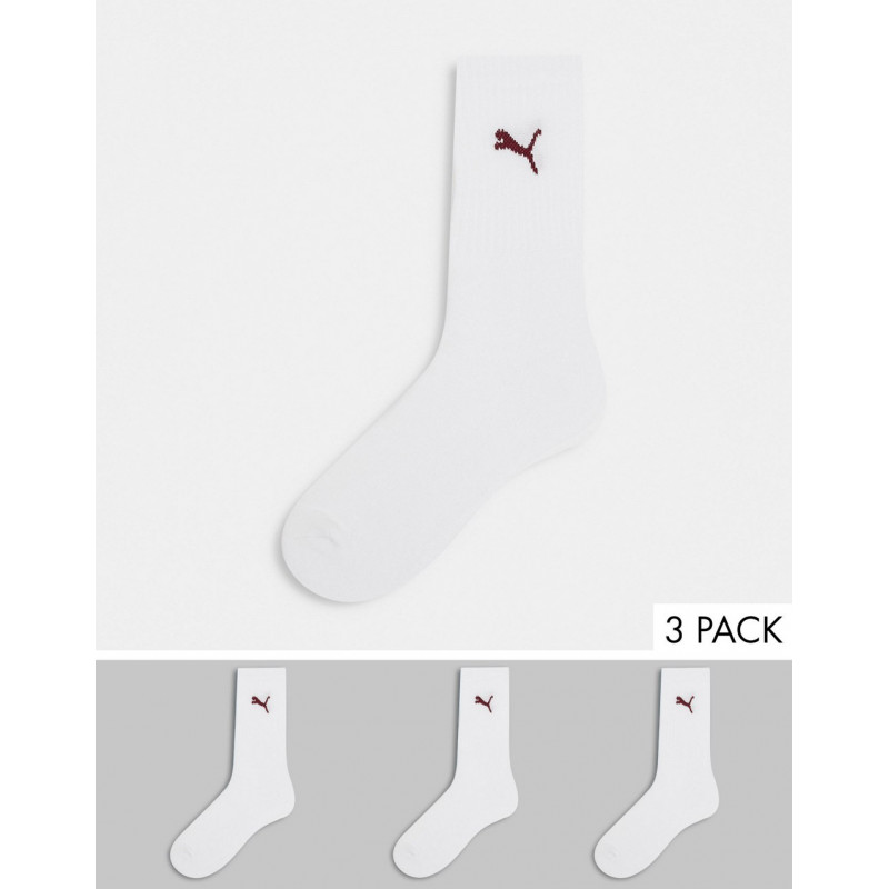 Puma 3 pack logo socks in...