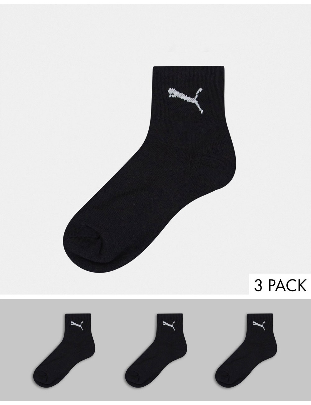 Puma 3 pack quarter socks...