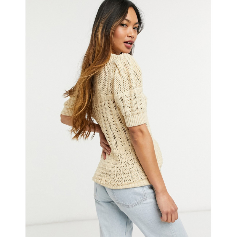 Y.A.S crochet jumper with...