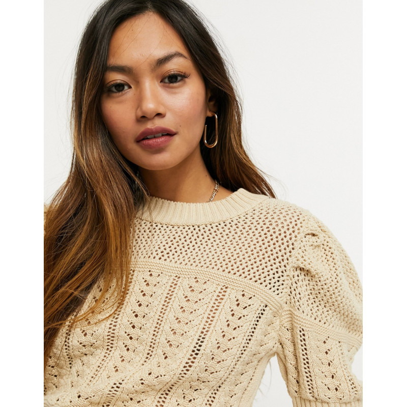 Y.A.S crochet jumper with...