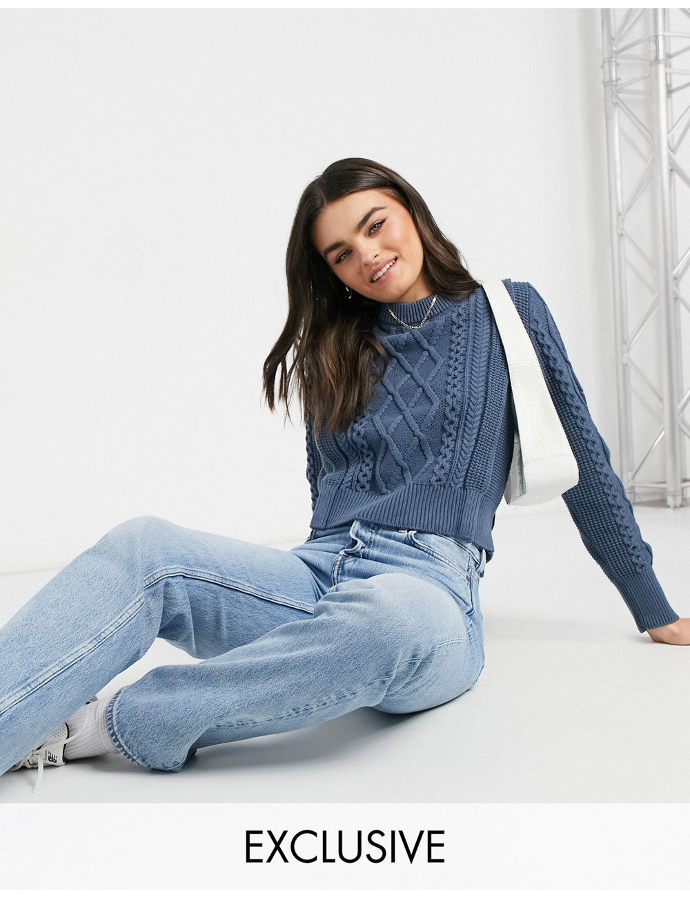 Y.A.S cable knit jumper in...