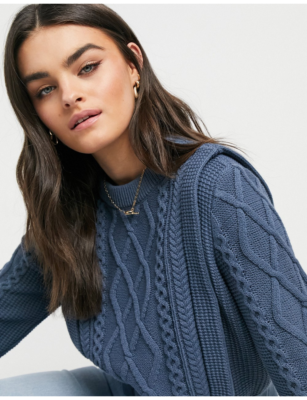 Y.A.S cable knit jumper in...