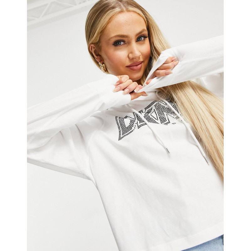 DKNY front logo hoodie in...