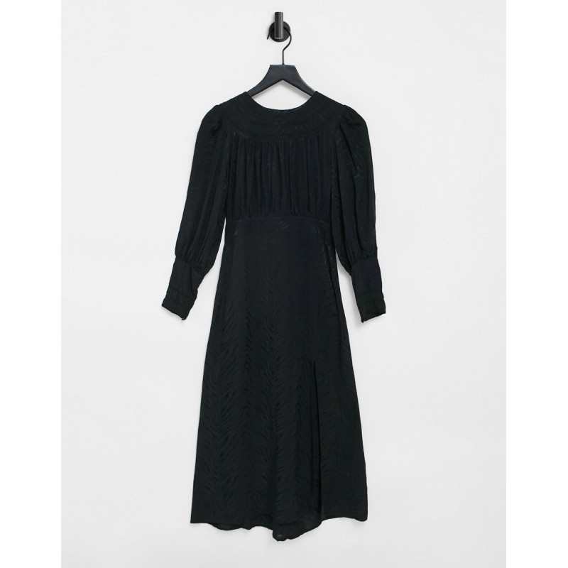 Topshop midi dress in black