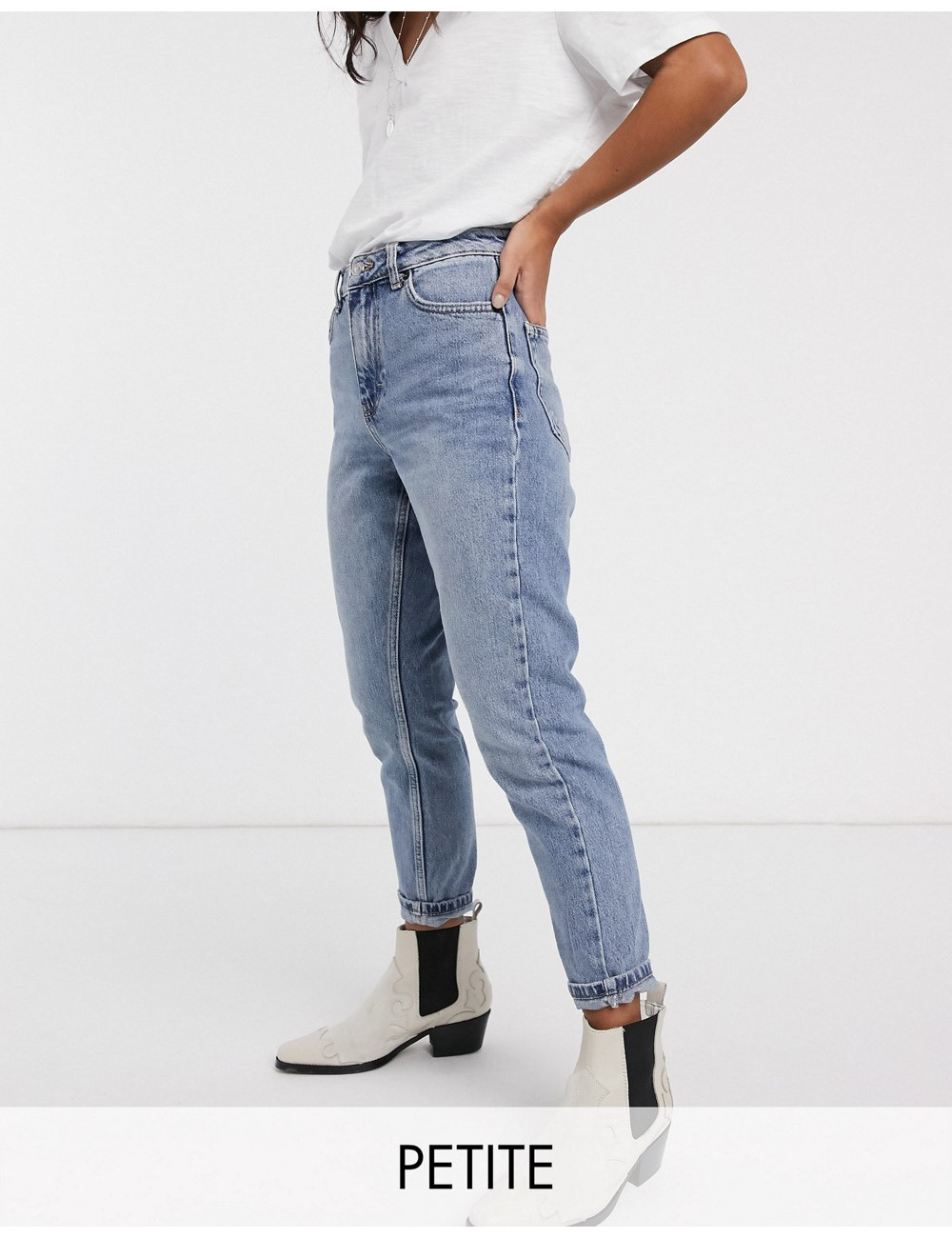Topshop Petite mom jeans in...