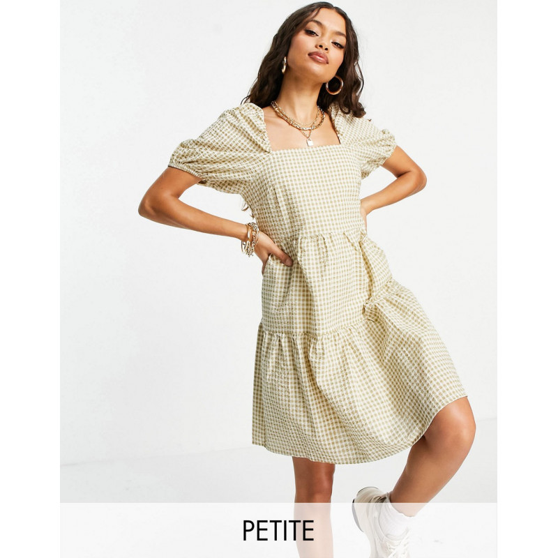 Y.A.S. Petite gingham puff...