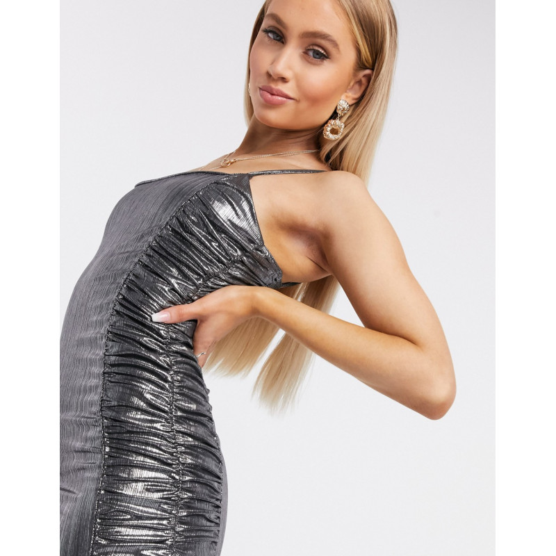Missguided ruched side foil...