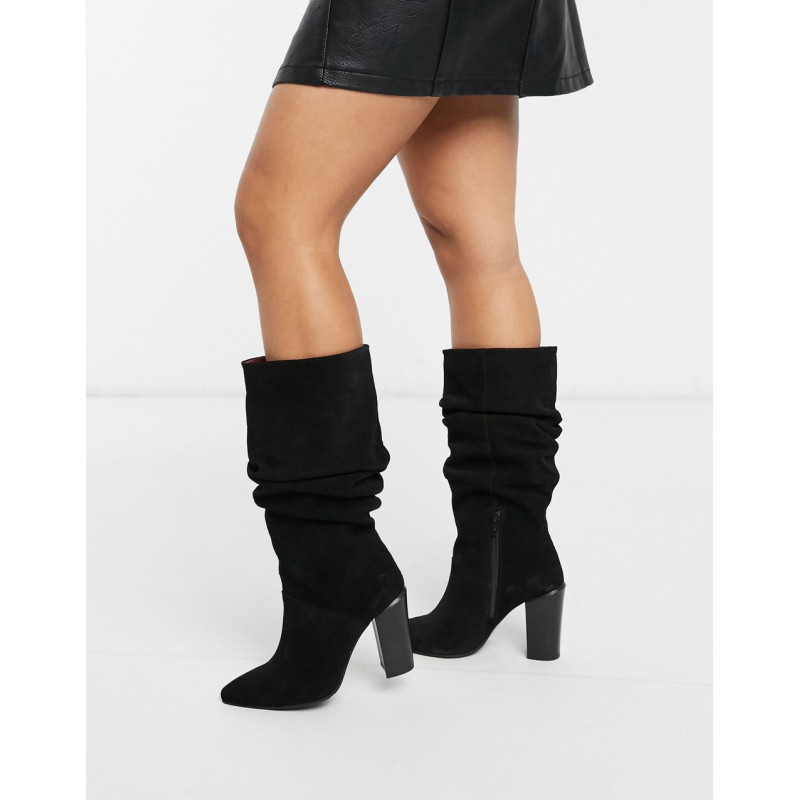 Bronx suede slouch knee boots