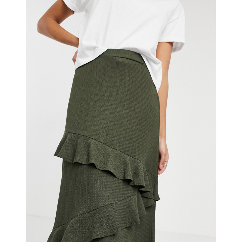 Oasis tiered midi skirt in...