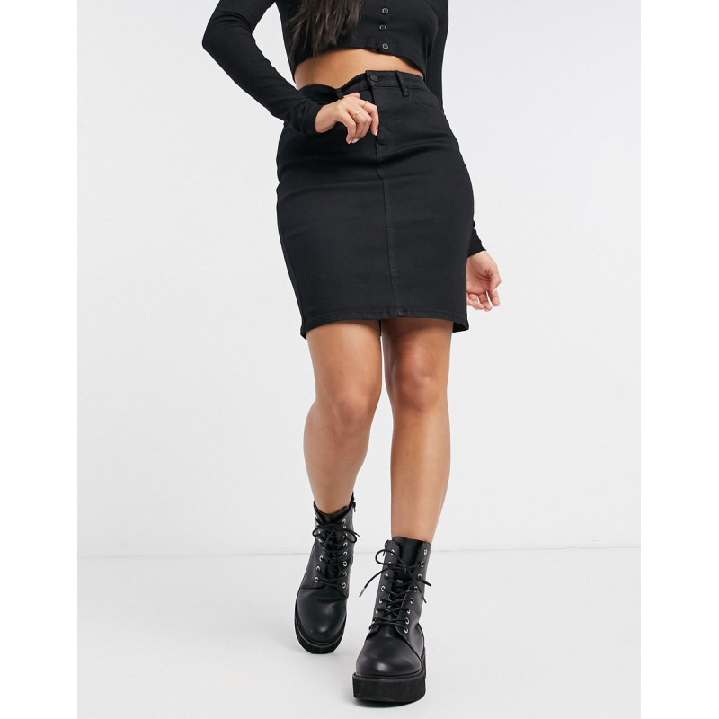 Vila denim skirt in black