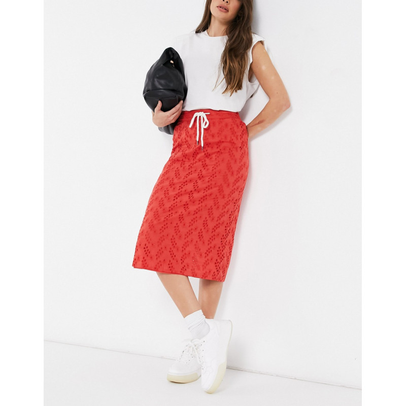 Native Youth mid skirt in rust